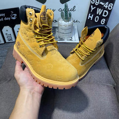 Boots Nubuck Premium jaune – Style Timberland | Confort & Robustesse