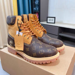 Boots Premium Bi-Matière Monogram – Urban Luxe Brown style timberland