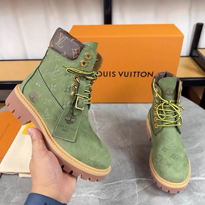 Boots Nubuck Premium vert– Style Timberland | Confort & Robustesse